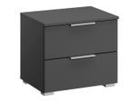 Rauch Möbel , Grau , Holzwerkstoff , 2 Schublade(n) Schubladen , 40x42x42 cm , Blauer Engel, Goldenes M, BQ - Bündnis für Qualität, Made in Germany, DIN EN ISO 50001 , Soft-Close-System , Schlafzimmer, Nachtkästchen
