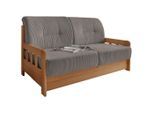 Livetastic , Kieferfarben, Graubraun , Textil , Kiefer , massiv , Uni , 154x88x90 cm , Made in EU , einzeln ausziehbar ,