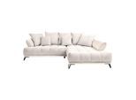 Mid.you , Beige , Textil , Füllung: Schaumstoffflocken,Schaumstoffflocken , Eckteil, L-Form , 262x184 cm , Stoffauswahl , Wohnzimmer, Sofas & Couches, Wohnlandschaften, Ecksofas