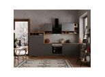 Respekta , Grau, Wildeiche , Holzwerkstoff , 1 Schublade(n),1 Schublade(n) Schubladen , nur wie online abgebildet bestellbar , A , 310x205x60 cm , Made in Germany , links aufbaubar, rechts aufbaubar , Küche, Küchenblöcke, Küchenzeilen