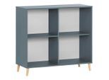 Mid.you , Blau , Holzwerkstoff , Esche , massiv , 2 Fächer , 100.1x92.6x41 cm , Beimöbel erhältlich, stehend, in verschiedenen Größen erhältlich, in verschiedenen Holzdekoren erhältlich , Büromöbel, Aktenschränke & Aktenregale, Aktenregale