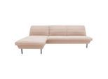 Looks by W.Joop , Creme , Textil , Uni , Ottomane links, nicht einzeln stellbar, L-Form , 274x168 cm , Made in EU, FSC MIX , Stoffauswahl, seitenverkehrt erhältlich, Hocker erhältlich, Rücken echt ,