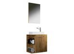 Mid.you , Honigeiche , Holzwerkstoff , 52 cm , hängend , Badezimmer, Badmöbel-Sets & -Serien, Gästebäder