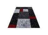 Ayyildiz , Rot , Textil , Karo , rechteckig , 160x230 cm , Oeko-Tex® Standard 100 , für Fußbodenheizung geeignet, schmutzabweisend, für Hausstauballergiker geeignet, lichtunempfindlich, antistatisch, pflegeleicht, strapazierfähig, leicht zusammenrollbar , Teppiche & Böden, Teppiche, Webteppiche