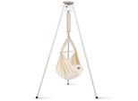 Schmusewolke , Weiß, Beige , Metall, Kunststoff, Textil , 135x194x135 cm , wendbar,Feder mit Sicherheitsseil , Baby, Babyzimmer, Babyzimmer-Zubehör
