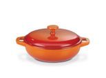 GSW , Orange , Metall , 4.5 l , rund , 30 cm , ISO 9001 , backofengeeignet, hitzebeständige Griffe, rostfrei, hitzebeständig, geschmacksneutral, optimale Wärmeverteilung, leichte Reinigung, schadstofffrei gemäß EU-Standards , Kochen & Essen, Pfannen, Schmorpfannen