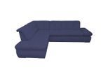 Mid.you , Dunkelblau , Textil , Uni , L-Form , 273x216 cm , Made in EU , Rücken echt , Wohnzimmer, Sofas & Couches, Wohnlandschaften, Ecksofas