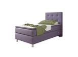 Mid.you , Lila , Textil , H3 , 7-Zonen , 90x115x210 cm , Oeko-Tex® Standard 100 , Matratze, gepolstertes Kopfteil, Federkernmatratze, Topper durchgehend, in verschiedenen Größen erhältlich, Kingsize, Partnermatratze mit durchgehendem Bezug ,