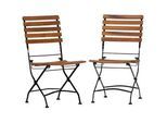 Gartensessel 2er-Set Acamp klappbar Holz/Metall