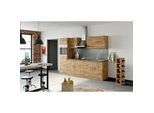 Küchenblock Sorrento mit Geräten ca. 270 cm Eichefarben