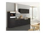 Küchenblock Rom m. Geräten Graphit/Eiche
