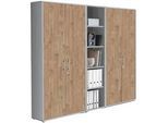 Aktenschrank Office Edition Sw Set 10 Grau/Eichefarben