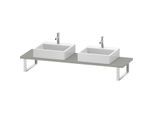 Duravit DuraStyle Konsole DS105C00707 für Aufsatzbecken, 2 Ausschnitte, Stärke 3 cm, Betongrau matt