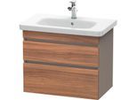 Duravit DuraStyle Waschtisch-Unterschrank DS648107943 73 x 44,8 cm, nussbaum natur/basalt matt, 2 Schubkästen, wandhängend