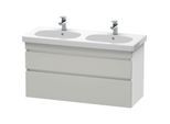 Duravit DuraStyle Waschtisch-Unterschrank DS648600718 115 x 45,3 cm, betongrau/weiß matt, 2 Schubkästen, wandhängend