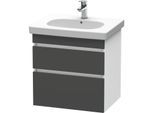 Duravit DuraStyle Waschtisch-Unterschrank DS648304918 60 x 45,3 cm, graphit matt/weiß matt, 2 Schubkästen, wandhängend
