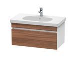 Duravit DuraStyle Waschtisch-Unterschrank DS638407918 80 x 45,3 cm, nussbaum natur/weiß matt, 1 Auszug, wandhängend