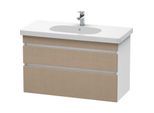 Duravit DuraStyle Waschtisch-Unterschrank DS648507518 100 x 45,3 cm, leinen/weiß matt, 2 Schubkästen, wandhängend