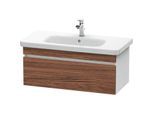 Duravit DuraStyle Waschtisch-Unterschrank DS638202118 93 x 44,8 cm, nussbaum dunkel/weiß matt, 1 Auszug, wandhängend