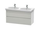 Duravit DuraStyle Waschtisch-Unterschrank DS648600718 115 x 45,3 cm, betongrau/weiß matt, 2 Schubkästen, wandhängend