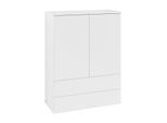 Villeroy und Boch Antao Highboard L47000MT mit Beleuchtung, 2 Türen, 814 x 1039 x 356 mm, Front ohne Struktur, White Matt Lacquer / White Matt Lacquer