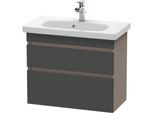 Duravit DuraStyle Waschtisch-Unterschrank DS649904943 73 x 36,8 cm, graphit matt/basalt matt, 2 Schubkästen, wandhängend