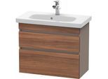 Duravit DuraStyle Waschtisch-Unterschrank DS649907943 73 x 36,8 cm, nussbaum natur/basalt matt, 2 Schubkästen, wandhängend