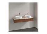Villeroy und Boch Antao Waschtisch-Unterschrank L13153HM mit Beleuchtung, 1 Auszug, 1200 x 190 x 500 mm, Front mit Struktur, Warm Walnut / Botticino