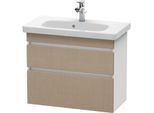 Duravit DuraStyle Waschtisch-Unterschrank DS649907518 73 x 36,8 cm, leinen/weiß matt, 2 Schubkästen, wandhängend