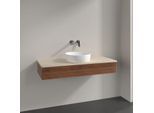 Villeroy und Boch Antao Waschtisch-Unterschrank K10113HM 120x19x50cm, Waschbeckenplattenfarbe botticino, warm walnut