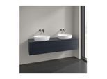 Villeroy und Boch Antao Waschtisch-Unterschrank L28050HG mit Beleuchtung, 4 Auszüge, 1600 x 360 x 500 mm, Front ohne Struktur, Midnight Blue Matt Lacquer / Midnight Blue Matt Lacquer