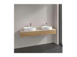 Villeroy und Boch Antao Waschtisch-Unterschrank L17053HN mit Beleuchtung, 2 Auszüge, 1600 x 190 x 500 mm, Front ohne Struktur, Honey Oak / Botticino