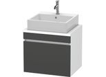 Duravit DuraStyle Waschtisch-Unterschrank DS530004918 60 x 47,8 cm, graphit matt/weiß matt, für Konsole, 1 Auszug