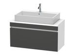 Duravit DuraStyle Waschtisch-Unterschrank DS530404918 100 x 47,8 cm, graphit matt/weiß matt, für Konsole, 1 Auszug
