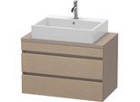 Duravit DuraStyle Waschtisch-Unterschrank DS530707543 80 x 47,8 cm, leinen/basalt matt, für Konsole, 2 Schubkästen