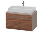 Duravit DuraStyle Waschtisch-Unterschrank DS531302143 90 x 54,8 cm, nussbaum dunkel/basalt matt, für Konsole, 1 Auszug