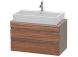 Duravit DuraStyle Waschtisch-Unterschrank DS530807943 90 x 47,8 cm, nussbaum natur/basalt matt, für Konsole, 2 Schubkästen