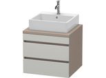 Duravit DuraStyle Waschtisch-Unterschrank DS531500743 60 x 54,8 cm, betongrau/basalt matt, für Konsole, 2 Schubkästen