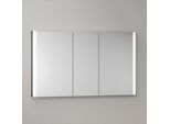 KEUCO Somaris Spiegelschrank mit Beleuchtung 14514373101 120x71x11,5cm, Wandeinbau, 3 Türen, Spiegelheizung, schwarz matt
