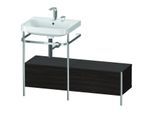 Duravit Happy D.2 Plus Möbelwaschtisch-Kombination HP4860E6969 120x49cm, mit Metallkonsole, 2 Hahnlöcher, nussbaum gebürstet
