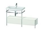 Duravit Happy D.2 Plus Möbelwaschtisch-Kombination HP4862O3939 140x49cm, mit Metallkonsole, 1 Hahnloch, nordic weiß seidenmatt