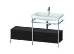 Duravit Happy D.2 Plus Möbelwaschtisch-Kombination HP4857O6969 140x49cm, mit Metallkonsole, 1 Hahnloch, nussbaum gebürstet