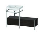 Duravit Happy D.2 Plus Möbelwaschtisch-Kombination HP4860N6969 120x49cm, mit Metallkonsole, ohne Hahnloch, nussbaum gebürstet