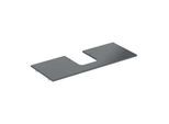 Geberit One Waschtisch-Platte 505105002 120x2x47cm, Ausschnitt mittig, Steinzeug, Marmoroptik schwarz/matt