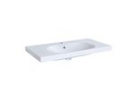 Geberit Acanto Waschtisch 500623018 90 x 48,2 cm, mit Ablagefläche, mit Hahnloch, Überlauf, weiß KeraTect