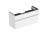 Geberit iCon Waschtisch-Unterschrank 502306012 118,4x61,5x47,6cm, 2 Schubladen, weiß/lackiert hochglänzend/Griff glanzverchromt