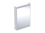 Geberit One Spiegelschrank 505811002 60x90x15cm, mit ComfortLight, 1 Tür, Anschlag rechts, weiß/Aluminium pulverbeschichtet