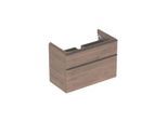 Geberit Smyle Square Waschtisch-Unterschrank 500354JR1 88,4x61,7x47cm, Holzstruktur Nussbaum hickory, 2 Schubladen