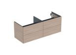 Geberit One Waschtisch-Unterschrank 505266005 133,2x50,4x47cm, 4 Schubladen, Eiche/Melamin Holzstruktur
