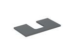 Geberit One Waschtisch-Platte 505272003 75 x 3 x 47 cm, lava/lackiert matt, Ausschnitt mittig